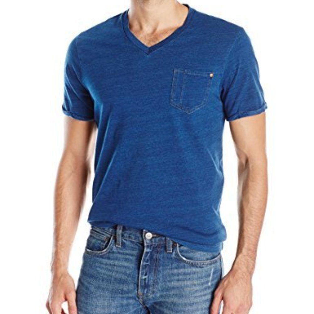 Paper Denim & Cloth Hayden V Neck Tee Blue